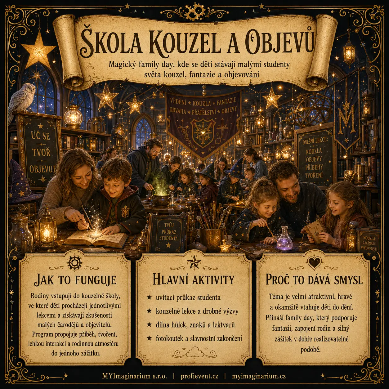 Vizuální inspirace: Škola kouzel a objevů